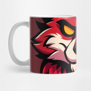 Red Demonic Furry Anthro Wolf Mug